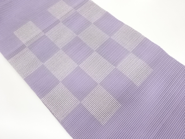 JAPANESE NAGOYA OBI FOR SUMMER / TSUZURE / WOVEN CHECKERED
